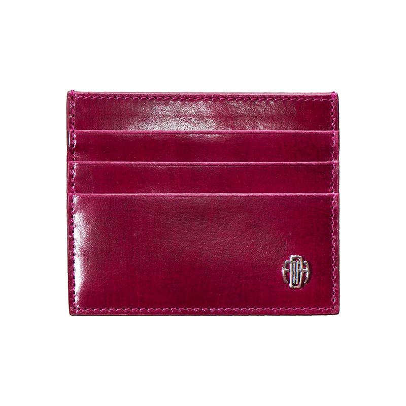 Tuscan Wine – Brushed Leather Card Holder