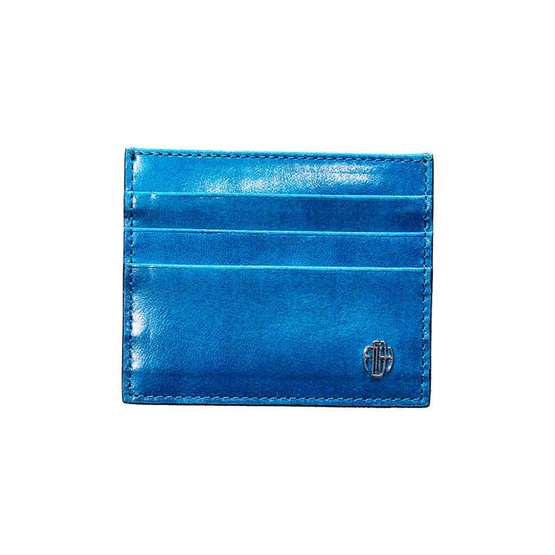 Sky Contrail – Brushed Leather Card Holder